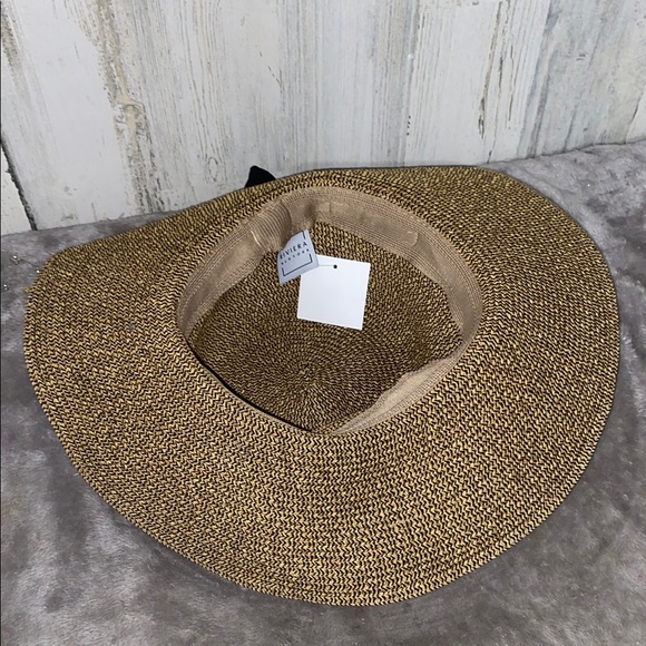 0519 Stylish Tan and Black Riviera Women’s Hat - Picture 6 of 6